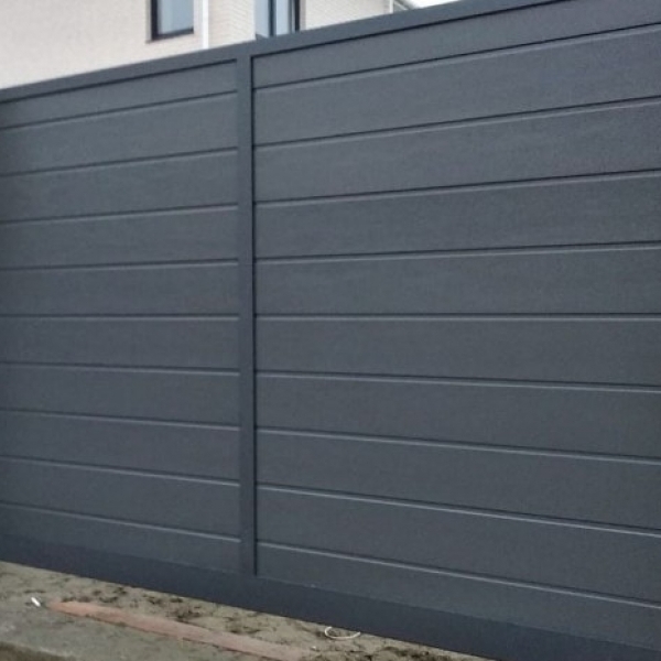 Откатные въездные ворота Алютех Prestige